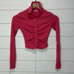 Reformation Pink Cropped Top XS